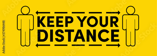 Covid-19 Keep your distance banner