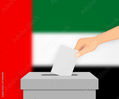 United Arab Emirates election banner background. Template for your design