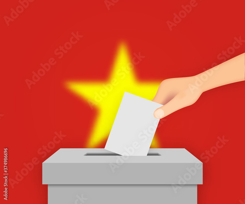 Vietnam election banner background. Template for your design