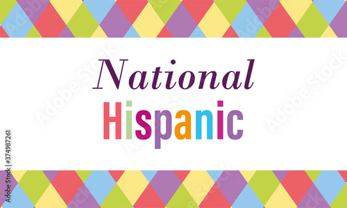 national hispanic heritage month, celebrate annual in united states colored banner
