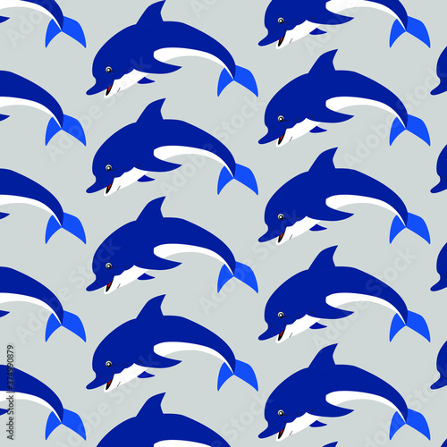 The illustration is the background of the dolphin, background for the project, presentation illustration