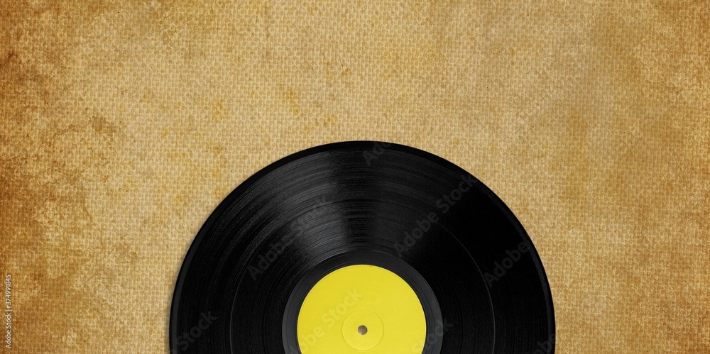 Obraz premium Classic old black vinyl record