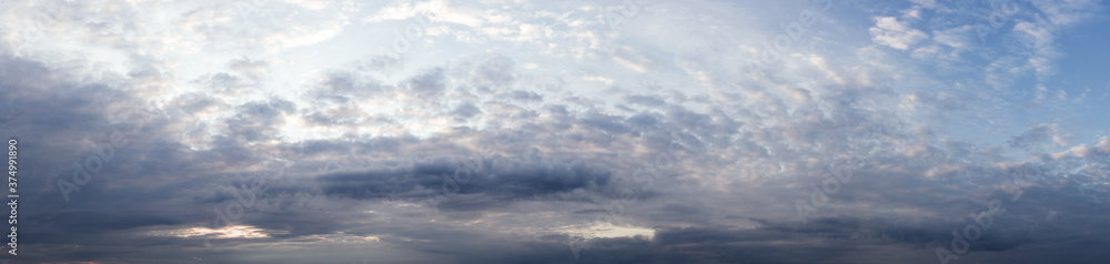 Beautiful cloudscape. Panorama of a dramatic sky. Beautiful cloudscape. Panorama of a dramatic sky.