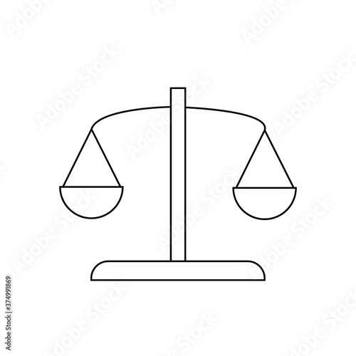 Vector icon of justice scales vector