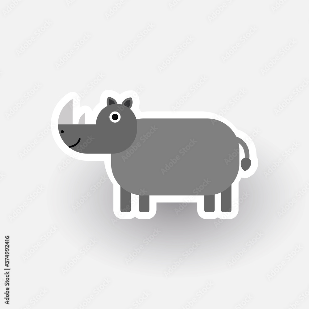 Happy Rhino cartoon character Happy Rhino cartoon character