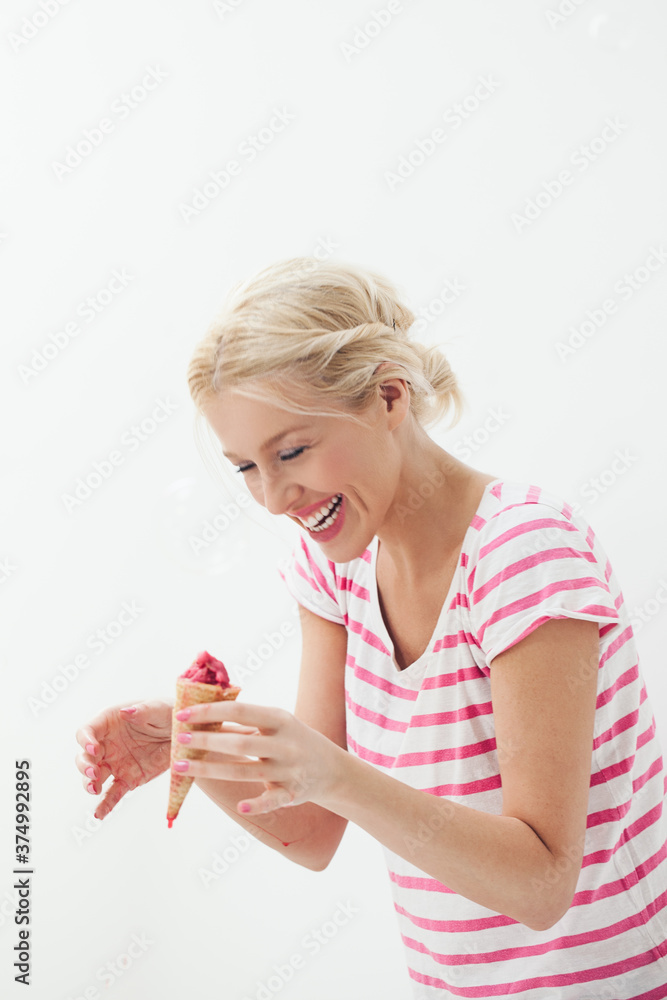 Woman With Ice-Cream Woman With Ice-Cream