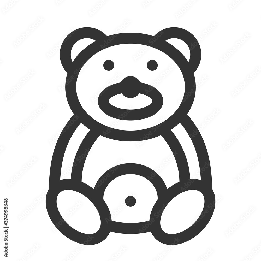 Teddy bear icon. Bear toy icon. Teddy bear icon. Bear toy icon.
