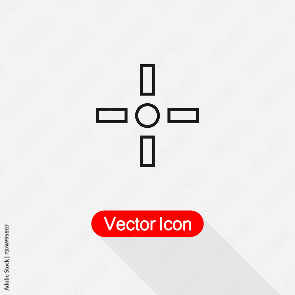 Fototapeta premium Aim Icon, Target Icon Vector Illustration Eps10