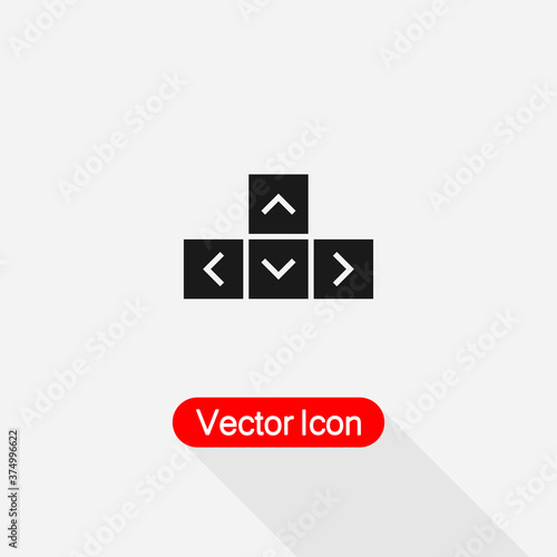 Arrow Keyboard Icon Vector Illustration Eps10