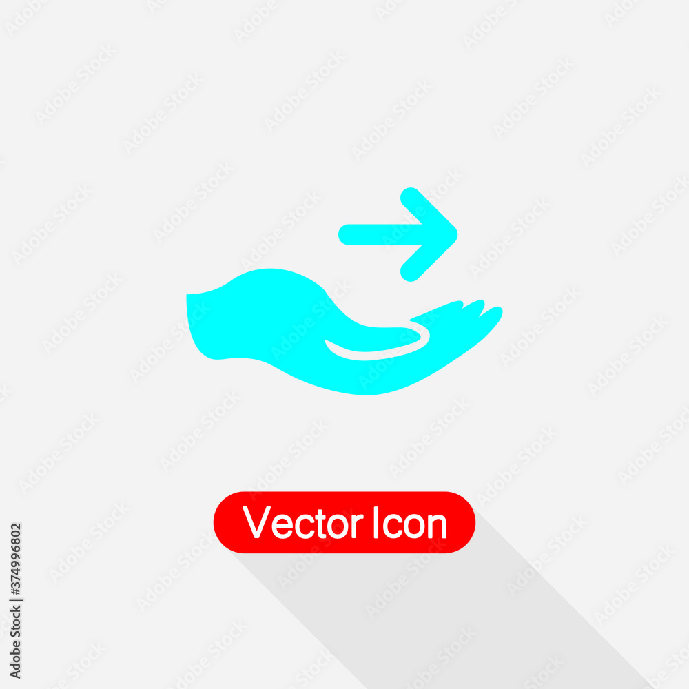 Arrow On Hand Icon Vector Illustration Eps10 Arrow On Hand Icon Vector Illustration Eps10