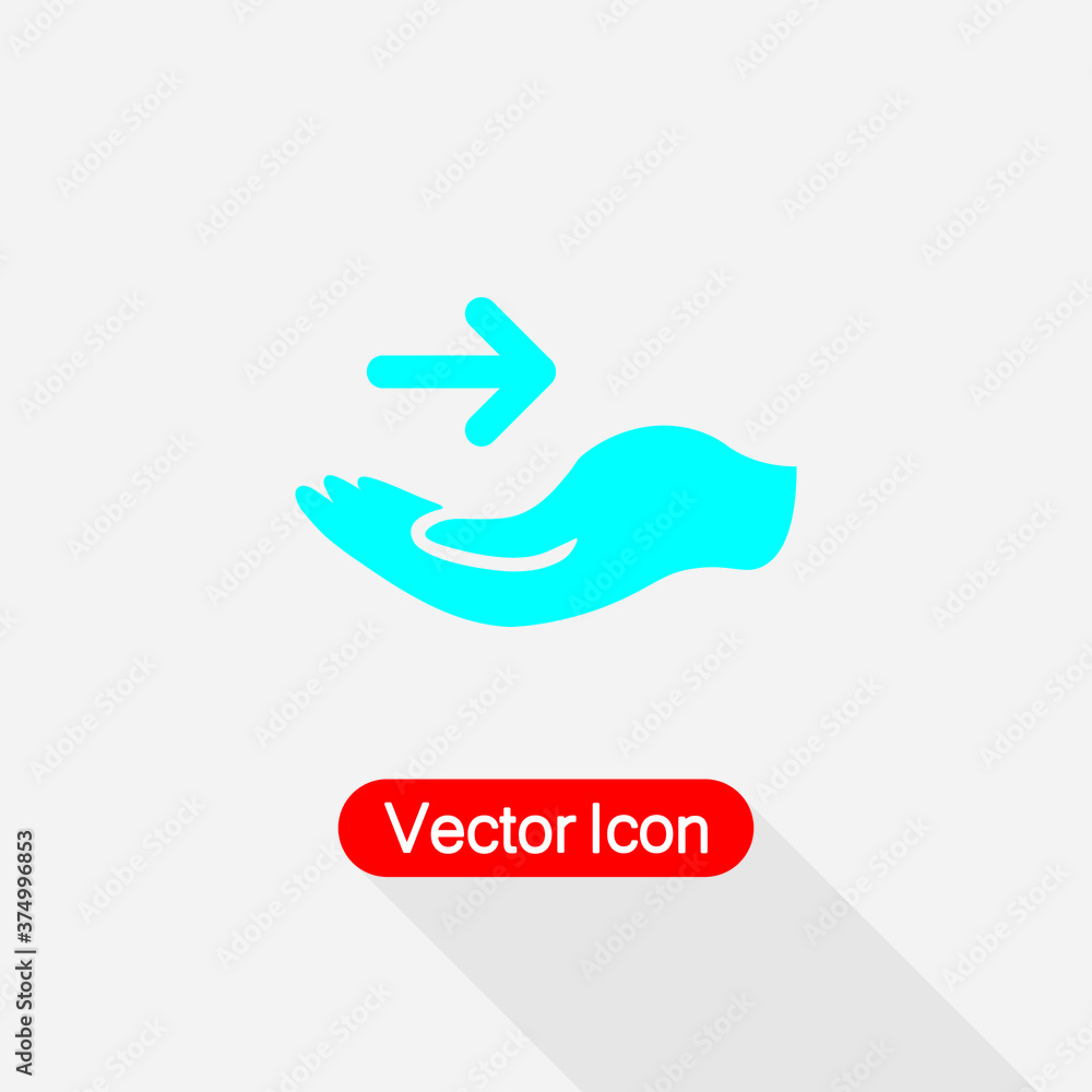 Arrow On Hand Icon Vector Illustration Eps10 Arrow On Hand Icon Vector Illustration Eps10