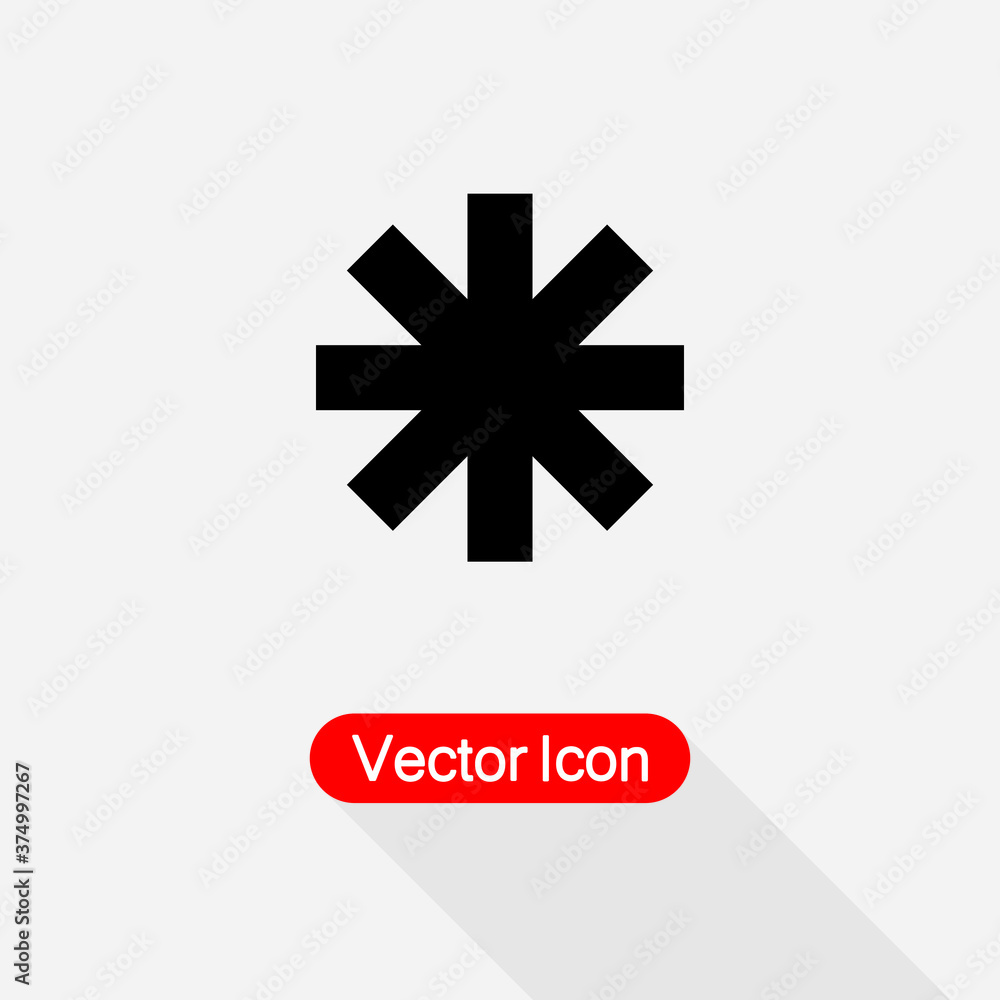 Asterisk Hidden Password Icon, Winter Icon, Medical Symbol Vector Illustration Eps10 Asterisk Hidden Password Icon, Winter Icon, Medical Symbol Vector Illustration Eps10