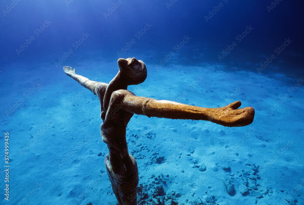 Statue of Christ underwater, Cozumel Island, Quintana Roo, Caribbean