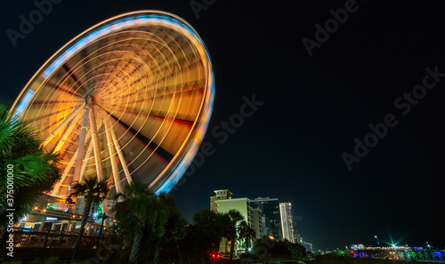 A night view on Myrtle Beach, SC USA 