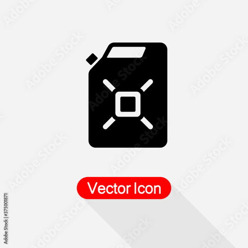 Canister Icon. Container And Jerrycan Icon, Jug Icon, Gas Sign Vector Illustration Eps10