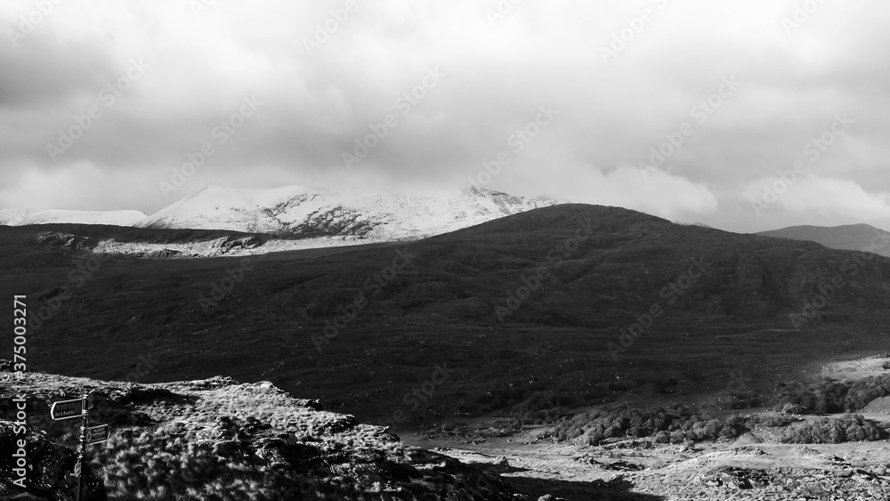 mountain landscape with clouds in ireland mountain landscape with clouds in ireland