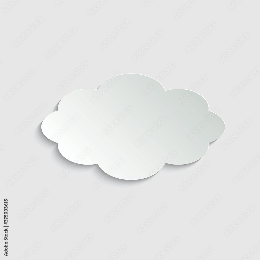 paper weather icon - vector icon. Cloud icon paper weather icon - vector icon. Cloud icon