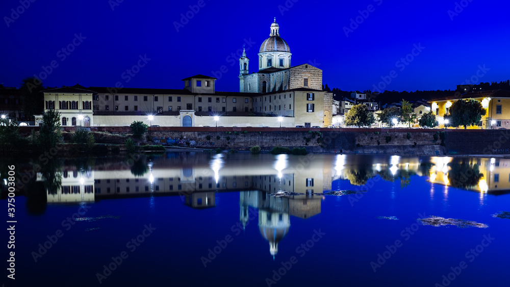 Cathedral reflected in the Amo River Cathedral reflected in the Amo River