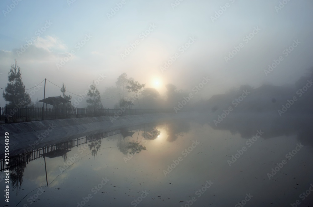 fog over the lake