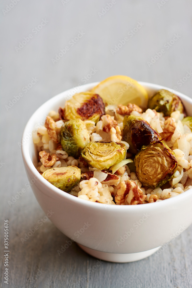 Lemony Wheat Berries with Brussels Sprouts and Walnuts Lemony Wheat Berries with Brussels Sprouts and Walnuts