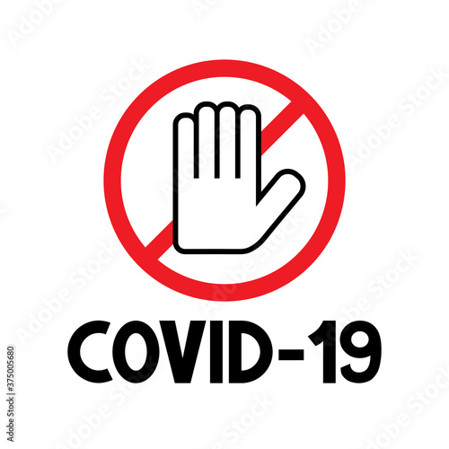 Covid-19, SARS-CoV-2 virus typographical concept - vector illustration