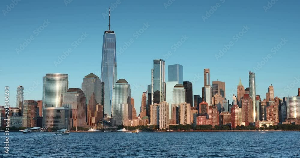 Manhattan city skyline in New York City USA Manhattan city skyline in New York City USA