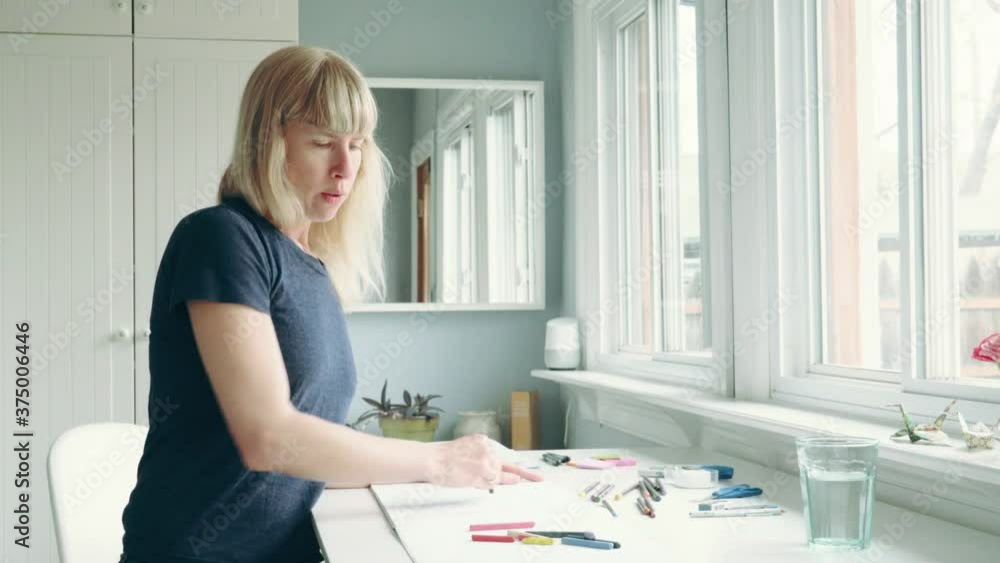 Woman drawing Woman drawing