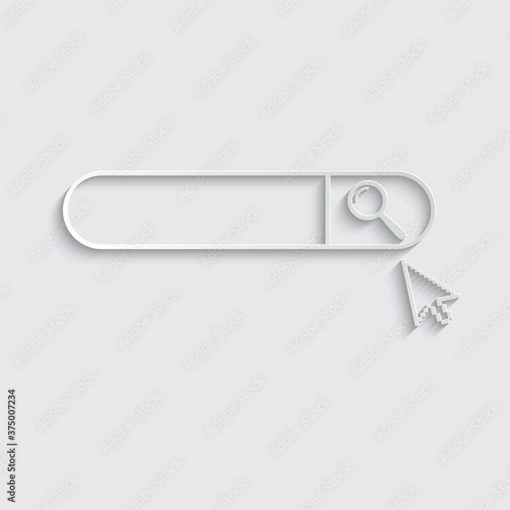 paper  search  bar icon internet sign