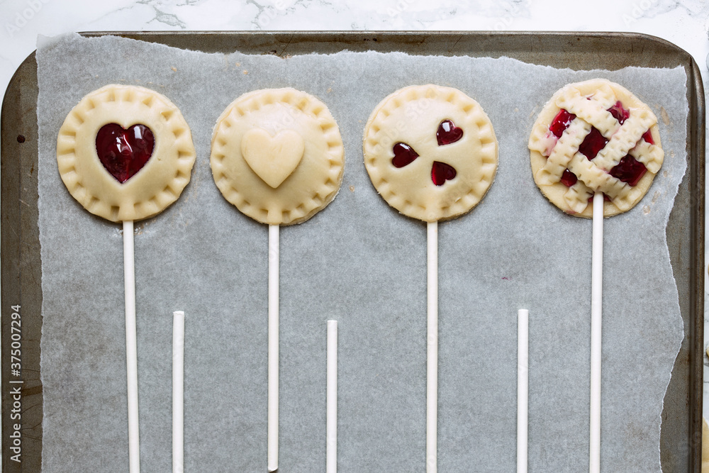 Valentine pie pops Valentine pie pops