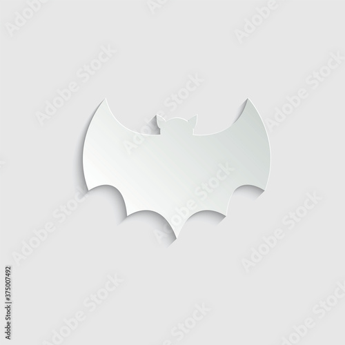 paper Bat icon vector sign  cartoon