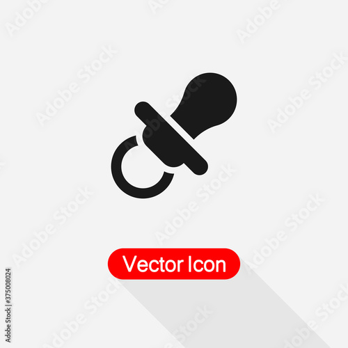 Baby Pacifier Icon Vector Illustration Eps10