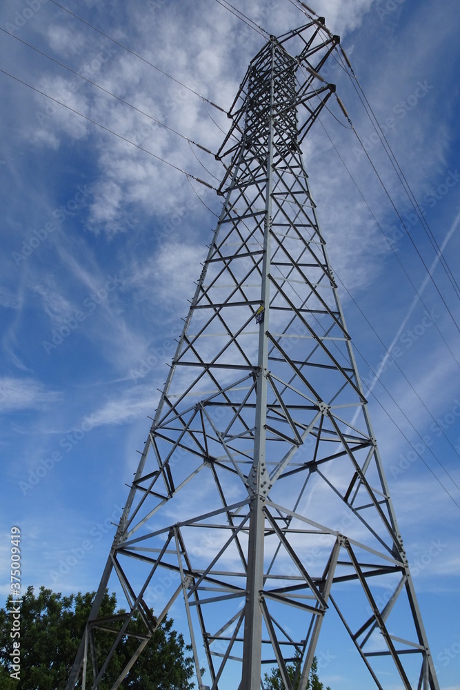 Electricity Pylon Power Line Portrait Electricity Pylon Power Line Portrait