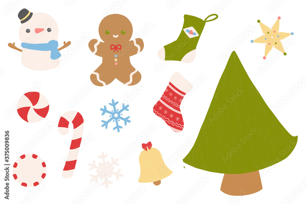 Fototapeta premium Christmas elements set 2