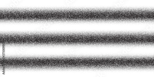 Dotwork stripes pattern vector background. Black noise stipple dots. Sand grain effect. Black dots grunge banner. Abstract noise dotwork pattern. Stipple strokes. Stochastic dotted vector background.