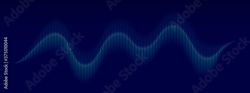 Sound wave background. Vector music frequency bar. Abstract audio sound wave pattern. Music pulse background. Audio track graph of frequency. Soundwave line with gradient effect. Vector