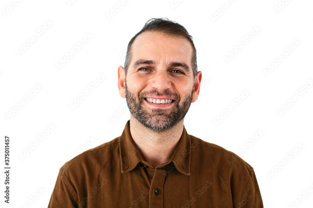 Cheerful adult man looking at camera Cheerful adult man looking at camera