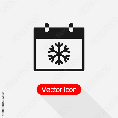 Christmas Day Calendar Icon vector illustration Eps10