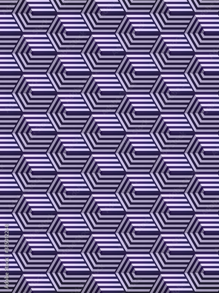Digital illustration of open boxes with monochrome striped texture. 3d rendering Digital illustration of open boxes with monochrome striped texture. 3d rendering