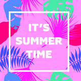 It's Summer time wallpaper, fun, party, background, vector, sky, picture, art, image, design, travel, poster, event. Vector illustration.