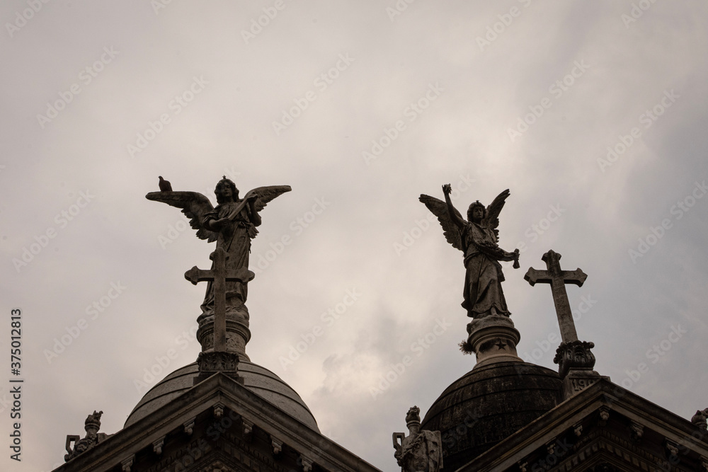 statue of angel in cementery