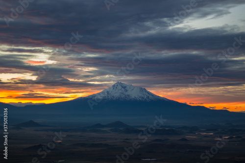 mount shasta at sunrise