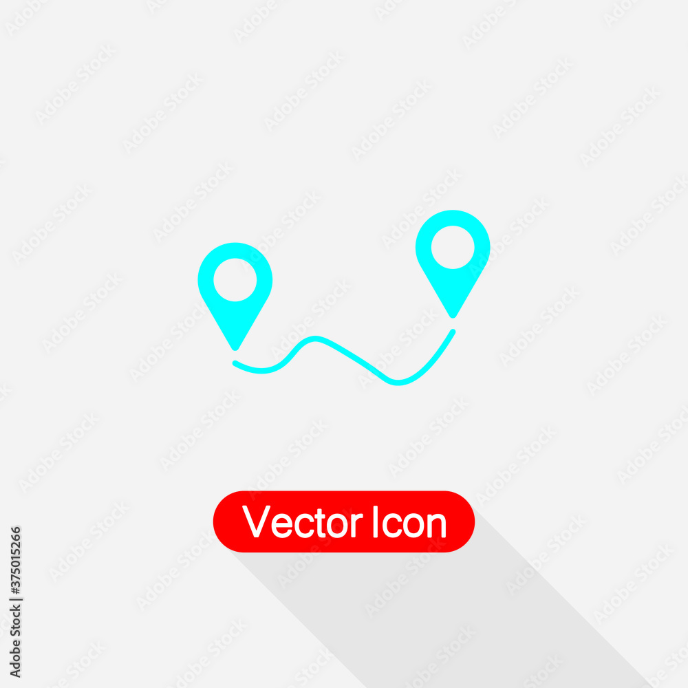 Distance Between Points A And B Icon Vector Illustration Eps10 Distance Between Points A And B Icon Vector Illustration Eps10