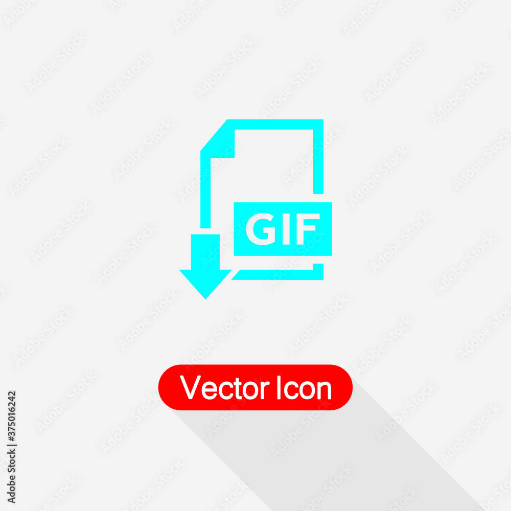 Download GIF File Icon Vector Illustration Eps10 Download GIF File Icon Vector Illustration Eps10