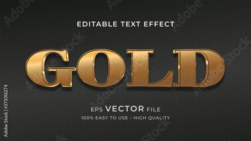 fine gold editable text effect concept