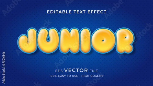 balloon kid editable text effect concept