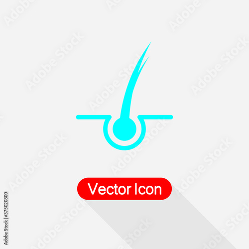 Free Download Hair Salon Icon, Hair Split Ends Icon, Hair Follicle Icon Vector Illustration Eps10 - GFXLoad