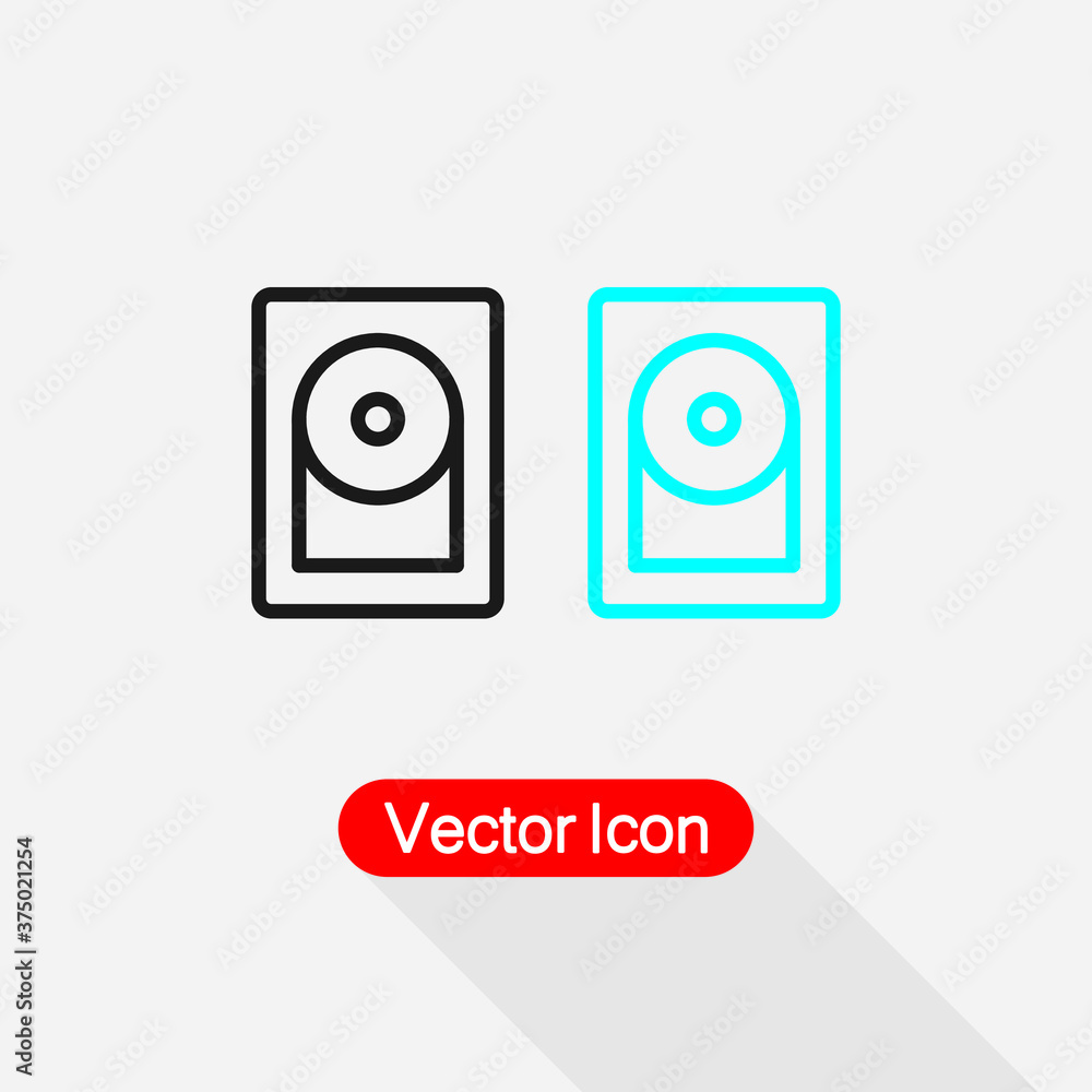 Hard Disc Icon, HDD Icon Vector Illustration Eps10 Hard Disc Icon, HDD Icon Vector Illustration Eps10