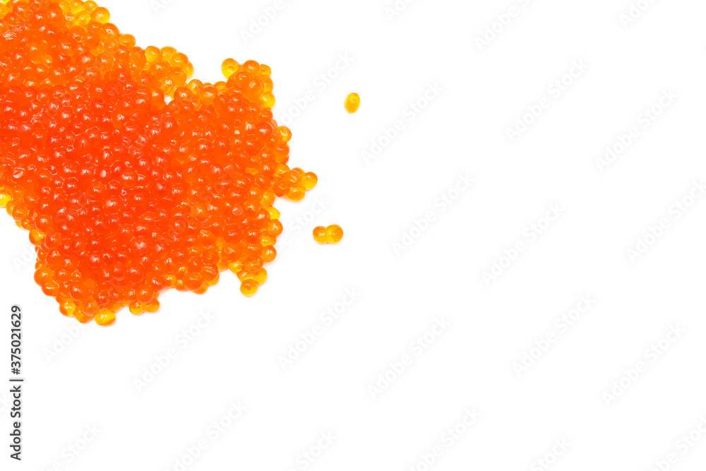 Fototapeta premium Red caviar isolate on white background