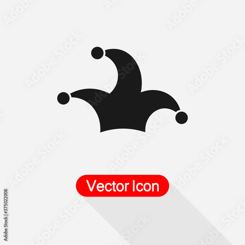 Jester`s Cap Icon Vector Illustration Eps10