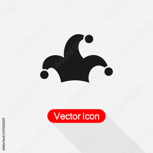 Jester`s Cap Icon Vector Illustration Eps10
